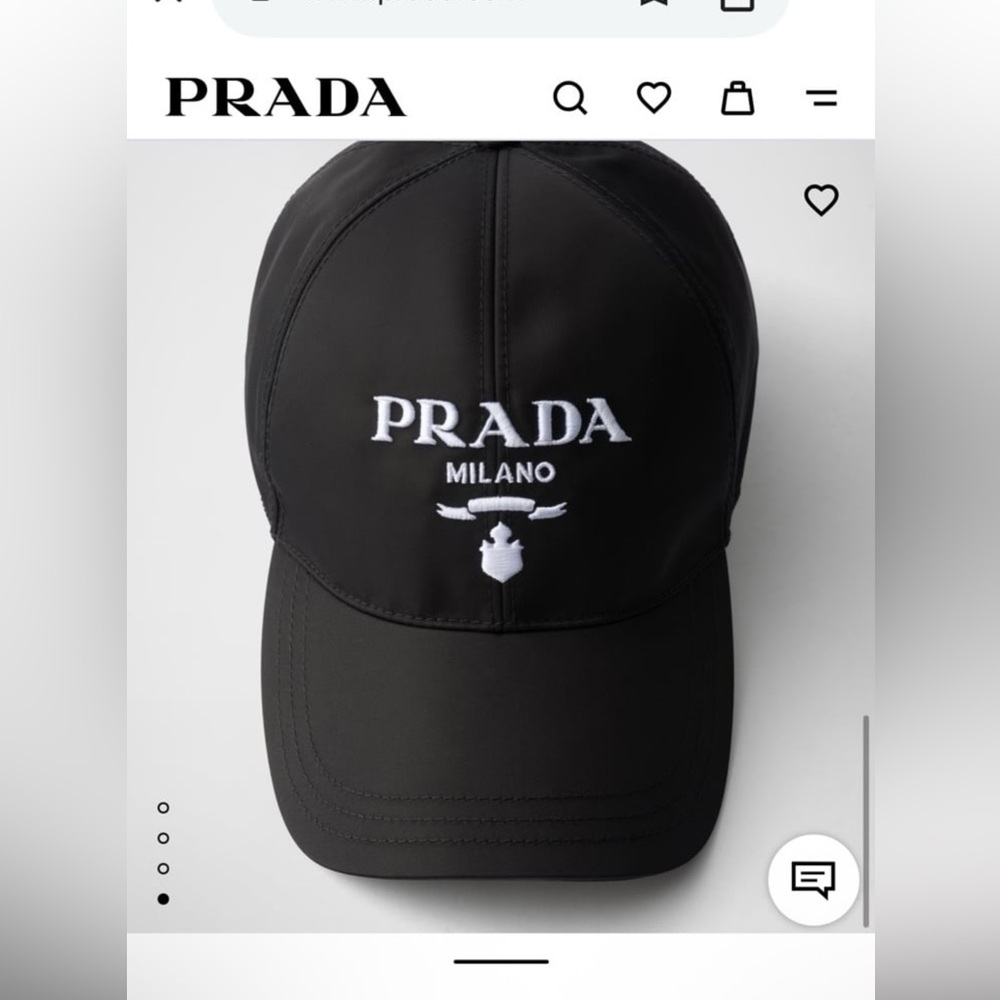 Prada Black and White Logo Cap